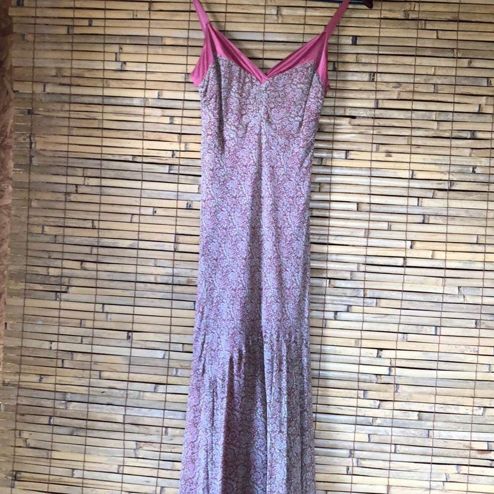 SZ2 ANE KLEIN SILK FLORAL DRESS